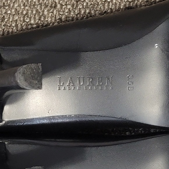 Lauren Ralph Lauren Women's Zamora Black Kidskin Slip On Pump Heels Size 8.5B‎ - Picture 8 of 10